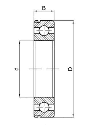 Подшипник радиальный однорядный шариковый 50303 (6303N) 17×47×14 мм, фото 2