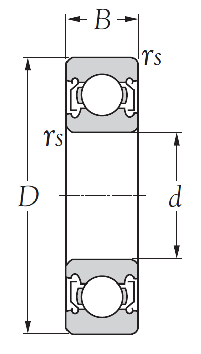 Подшипник дюймовый типа R R 8 2RS 12×28×7 мм, фото 2