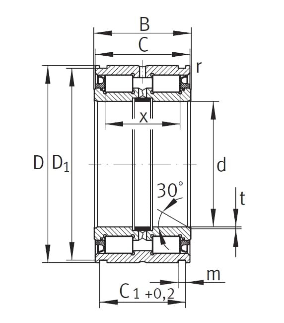 Подшипник роликовый цилиндрический SL 185010-С3 50×80×40 мм, фото 2
