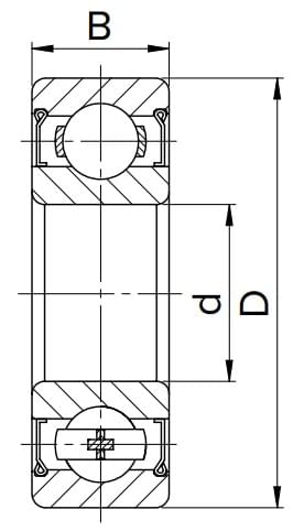 Миниатюрный шариковый подшипникMR 93 3×9×4 мм, фото 2