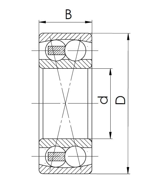 Подшипник 1308 Craft 40×90×23 мм, фото 2