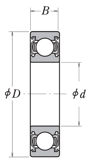Шариковый подшипник открытого типа 6801 ZZ1 CM 12×21×5 мм, фото 2