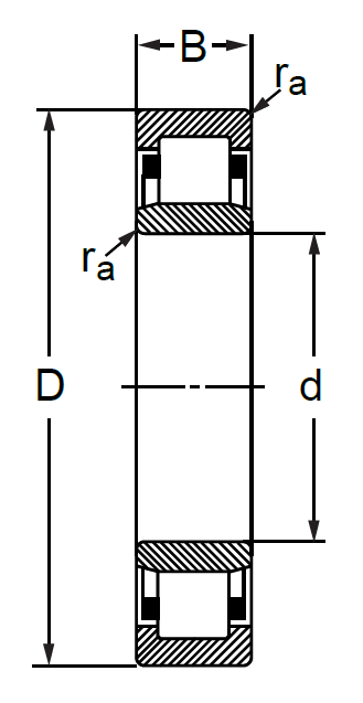 Подшипник цилиндрический роликовый 32207 (NU207) 35×72×17 мм, фото 2