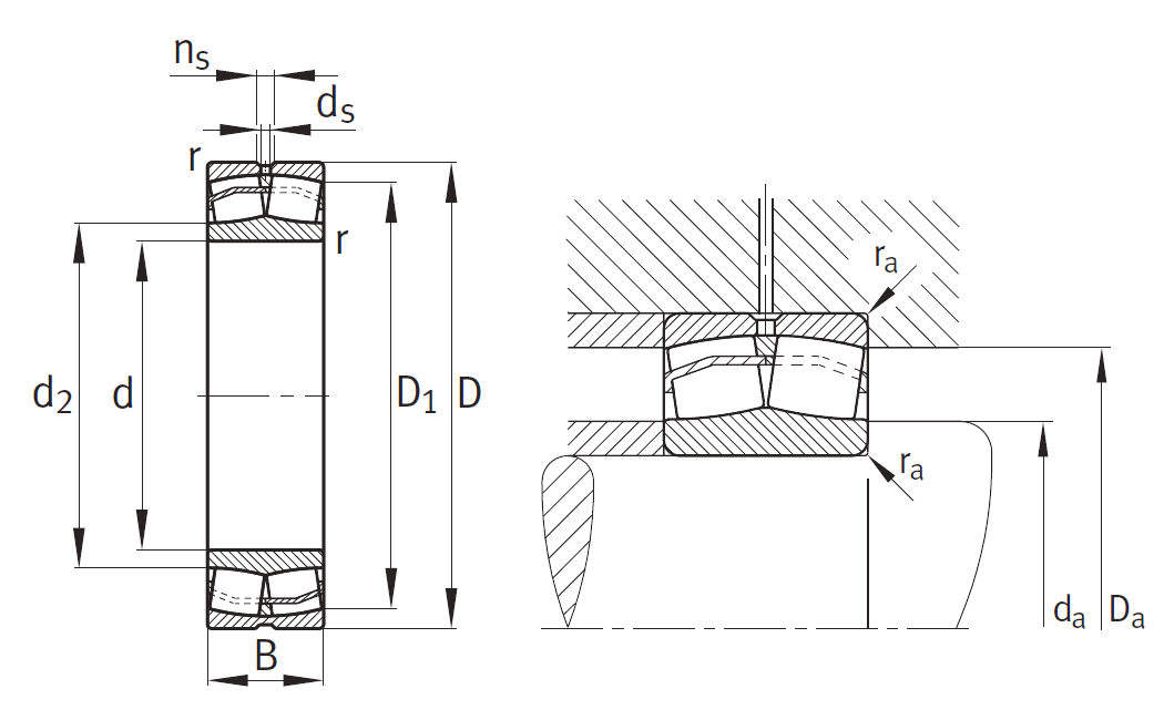 Подшипник сферический роликовый 23222 E1A-M 110×200×69 мм, фото 2
