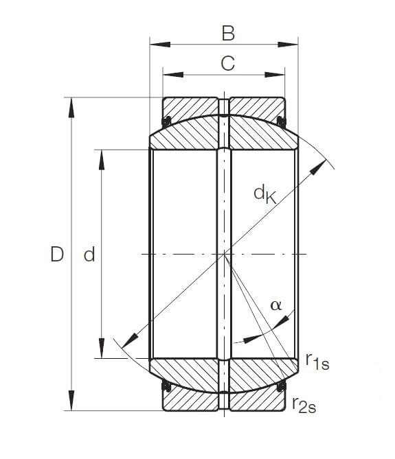 Подшипник шарнирный (GE)GE 30 DO 2RS 30×47×22 мм, фото 2