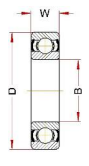 Подшипник 6001 BHTS ZZ GRCG 350 BECO 12×28×8 мм, фото 2